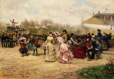 I venditori di fiori, 1883 da Ludovico Marchetti